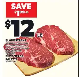 Independent Grocer BLADE STEAKS offer