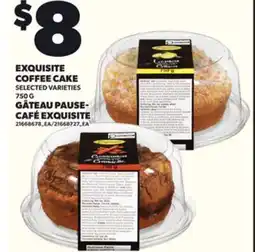 Independent Grocer EXQUISITE COFFEE CAKE, 750 G offer