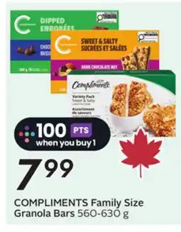Sobeys COMPLIMENTS Family Size Granola Bars offer