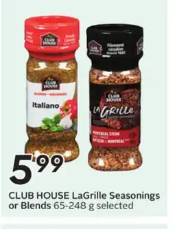 Sobeys CLUB HOUSE LaGrille Seasonings or Blends offer