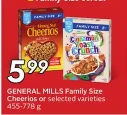 Sobeys GENERAL MILLS Family Size Cheerios or offer