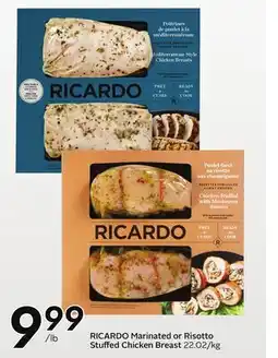 Sobeys RICARDO Marinated or Risotto Stuffed Chicken Breast offer