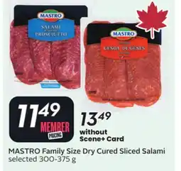 Sobeys MASTRO Family Size Dry Cured Sliced Salami offer