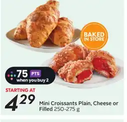 Sobeys Mini Croissants Plain, Cheese or Filled offer