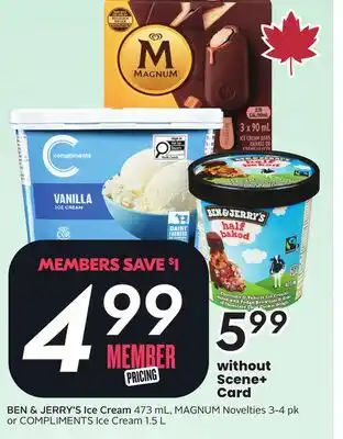 Sobeys BEN & JERRY'S Ice Cream offer