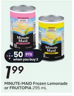Sobeys MINUTE-MAID Frozen Lemonade or FRUITOPIA offer