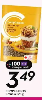 Sobeys COMPLIMENTS Granola offer