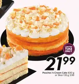 Sobeys Peaches'n Cream Cake offer