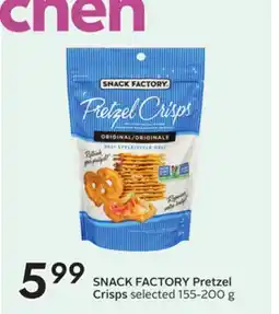 Sobeys SNACK FACTORY Pretzel Crisps offer