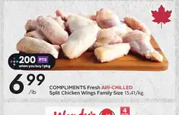 Sobeys COMPLIMENTS Fresh AIR-CHILLED Split Chicken Wings Family Size offer