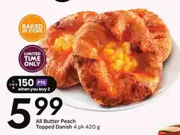 Sobeys All Butter Peach Topped Danish offer