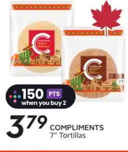 Sobeys COMPLIMENTS 7 Tortillas offer