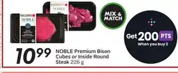 Sobeys NOBLE Premium Bison Cubes or Inside Round Steak offer