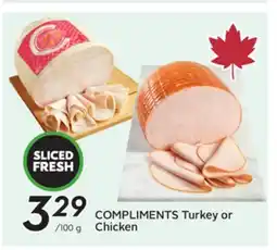 Sobeys COMPLIMENTS Turkey or Chicken offer