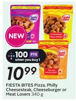 Sobeys FIESTA BITES Pizza, Philly Cheesesteak, Cheeseburger or Meat Lovers offer