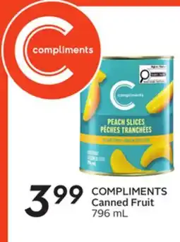 Sobeys COMPLIMENTS Canned Fruit offer