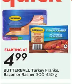 Sobeys BUTTERBALL Turkey Franks, Bacon or Rasher offer