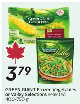 Sobeys GREEN GIANT Frozen Vegetables or Valley Selections offer