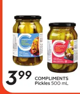 Sobeys COMPLIMENTS Pickles offer