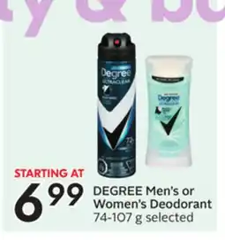 Sobeys DEGREE Men's or Women's Deodorant offer