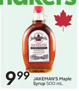 Sobeys JAKEMAN'S Maple Syrup offer