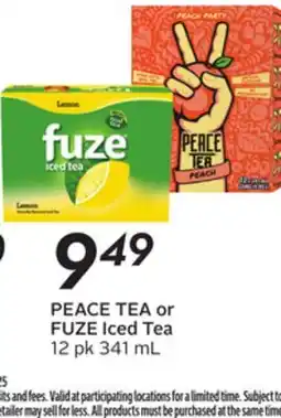 Sobeys PEACE TEA or FUZE Iced Tea offer