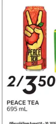 Sobeys PEACE TEA offer