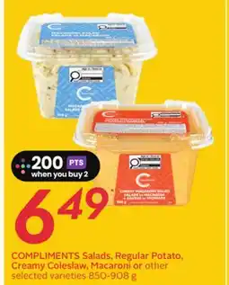 Sobeys COMPLIMENTS Salads, Regular Potato, Creamy Coleslaw, Macaroni or other offer