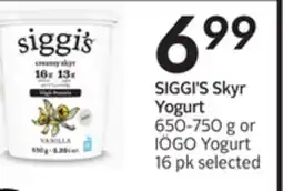 Sobeys SIGGI'S Skyr Yogurt offer