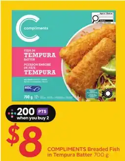 Sobeys COMPLIMENTS Breaded Fish in Tempura Batter offer
