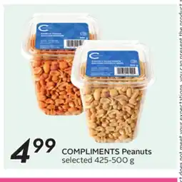 Sobeys COMPLIMENTS Peanuts offer