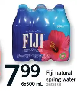 Fortinos FIJI NATURAL SPRING WATER, 6X500 ML offer
