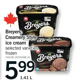 Fortinos BREYERS CREAMERY STYLE ICE CREAM. 1.41 L offer