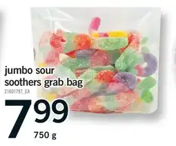 Fortinos JUMBO SOUR SOOTHERS GRAB BAG, 750 G offer