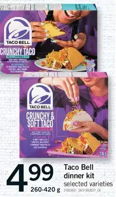 Fortinos TACO BELL DINNER KIT, 260-420 G offer