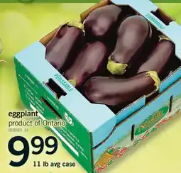 Fortinos EGGPLANT, 11 LB AVG CASE offer