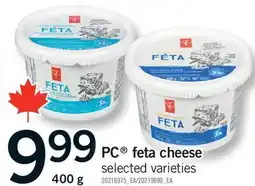 Fortinos PC FETA CHEESE, 400 G offer