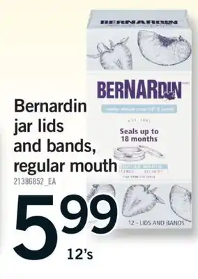 Fortinos BERNARDIN JAR LIDS AND BANDS, REGULAR MOUTH, 12'S offer