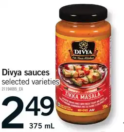 Fortinos DIVYA SAUCES, 375 ML offer