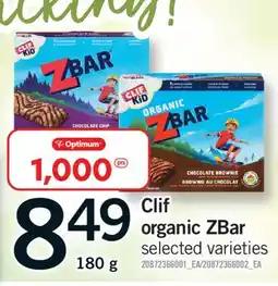 Fortinos CLIF ORGANIC ZBAR, 180 g offer