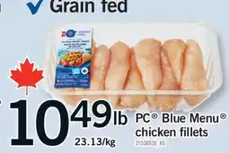 Fortinos PC BLUE MENU CHICKEN FILLETS offer