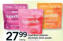 Fortinos SUPERBELLY PROBIOTIC ELECTROLYTE DRINK POWDER, 15X4 G offer
