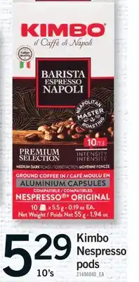 Fortinos KIMBO NESPRESSO PODS, 10'S offer