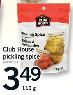 Fortinos CLUB HOUSE PICKLING SPICE, 110 G offer