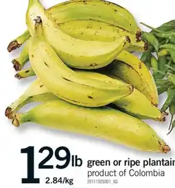 Fortinos GREEN OR RIPE PLANTAIN offer