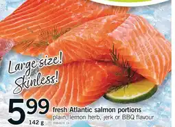 Fortinos FRESH ATLANTIC SALMON PORTIONS, 142 G offer