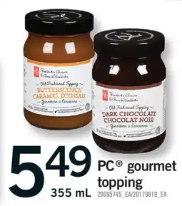 Fortinos PC GOURMET TOPPING, 355 ML offer
