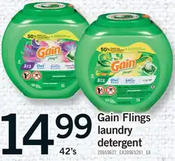 Fortinos GAIN FLINGS LAUNDRY DETERGENT, 42'S offer