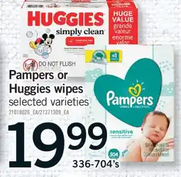 Fortinos PAMPERS OR HUGGIES WIPES, 336-704'S offer