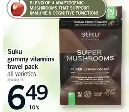 Fortinos SUKU GUMMY VITAMINS TRAVEL PACK, 10'S offer